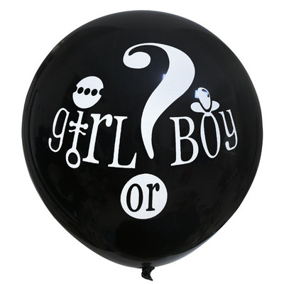1 komplekts 36 collu zēnu vai meiteņu balonu ballīte melni lateksa baloni zili vai rozā konfeti Dzimums, kas atklāj globusu bērnu dušas dekorācijas