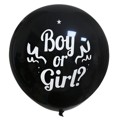 1 komplekts 36 collu zēnu vai meiteņu balonu ballīte melni lateksa baloni zili vai rozā konfeti Dzimums, kas atklāj globusu bērnu dušas dekorācijas