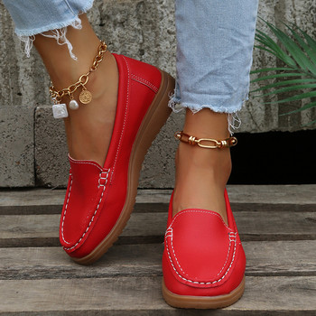 Ежедневни дамски обувки Дамски дизайн Бели червени мокасини Дамски равни маратонки Дамски неплъзгащи се мокасини Zapatos Mujer