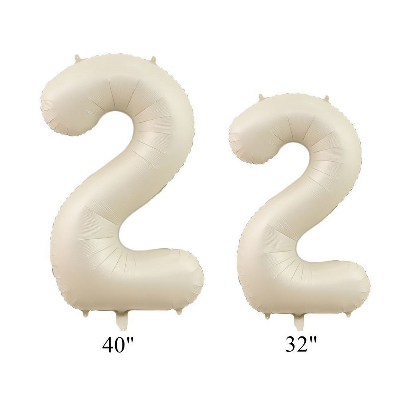 1/2 komada 32/40 inča krem balon s brojevima 1-9 za odrasle 30 40 50 60 Dekoracija za rođendansku zabavu za djecu DIY oprema za rođendansku zabavu