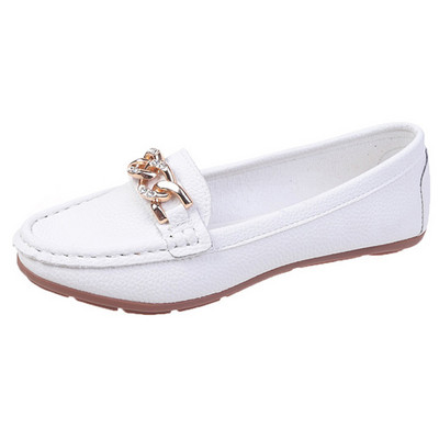 Modes Ķēdes Dizains Plakani Loafers Atpūta Sieviešu apavi Nolietojas PU ādas apavi Klasiski sekla mutes apavi 2023 Jaunums