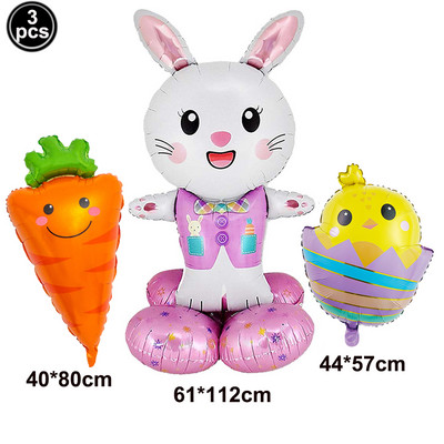 3 buc. Baloane de Paște cu iepure drăguț Baloane în formă de iepuraș alb