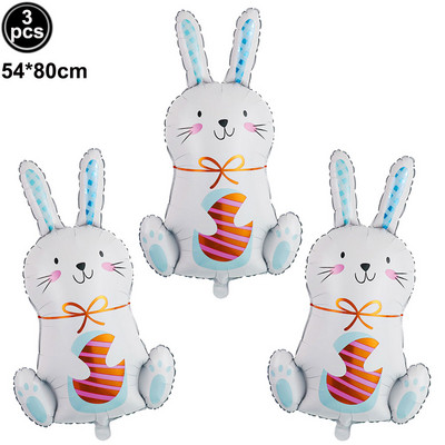 3 buc. Baloane de Paște cu iepure drăguț Baloane în formă de iepuraș alb