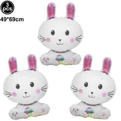 3 buc. Baloane de Paște cu iepure drăguț Baloane în formă de iepuraș alb