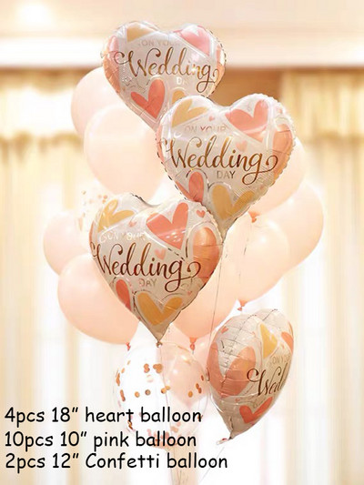 Mr&Mrs LOVE Balons Rose Gold Dimanta Gredzens Folija Baloni Ballīšu Dekorācijas Komplekts Kāzu Valentīna diena Kāzu duša Rotaļlietas Globos