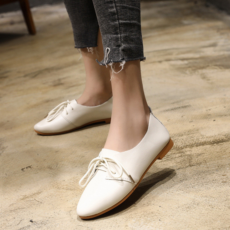 Mocasini de vară din piele pentru femei Pantofi ocazionali Mocasini moale cu vârf ascuțit Încălțăminte pentru femei Pantofi plat pentru femei fgb67