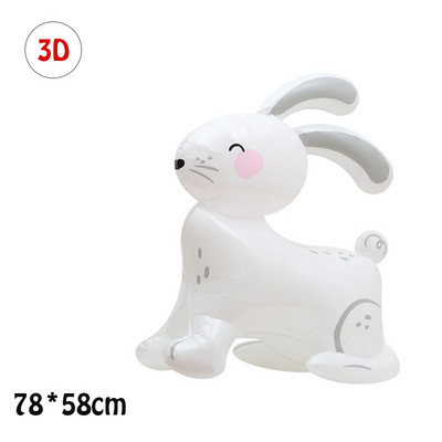 1 gab. Liels truša alumīnija folijas balons 3D stāvoša truša multfilma ar hēlija balonu Baby Shower Bērnu dzimšanas dienas ballītes rotājumi