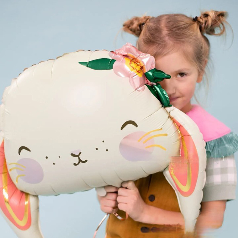 1 gab. Liels truša alumīnija folijas balons 3D stāvoša truša multfilma ar hēlija balonu Baby Shower Bērnu dzimšanas dienas ballītes rotājumi