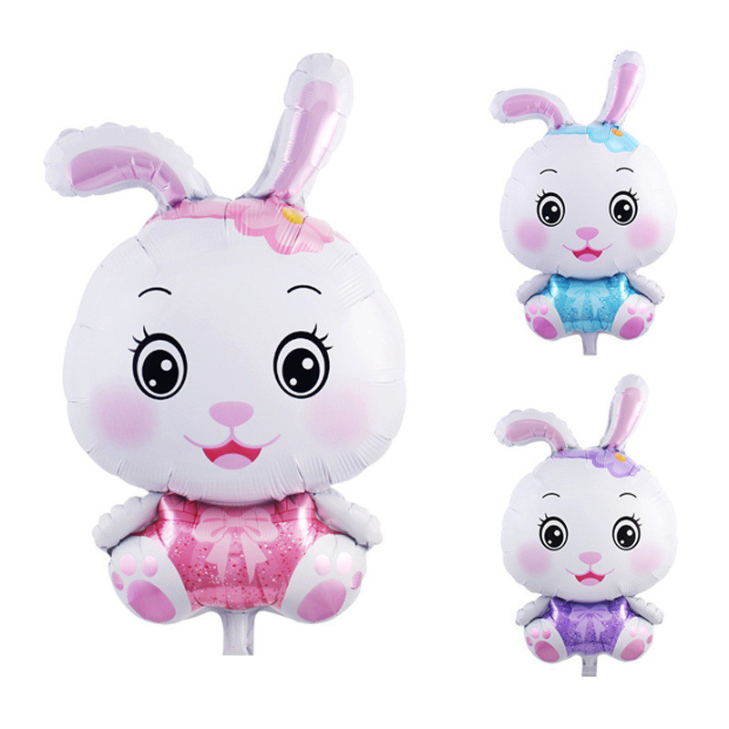 1 gab. Liels truša alumīnija folijas balons 3D stāvoša truša multfilma ar hēlija balonu Baby Shower Bērnu dzimšanas dienas ballītes rotājumi