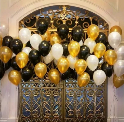 18db/szett metál arany ezüst fehér ballon születésnapi konfetti golyók léghélium ballon ramadán otthoni ünnepi parti kellékek