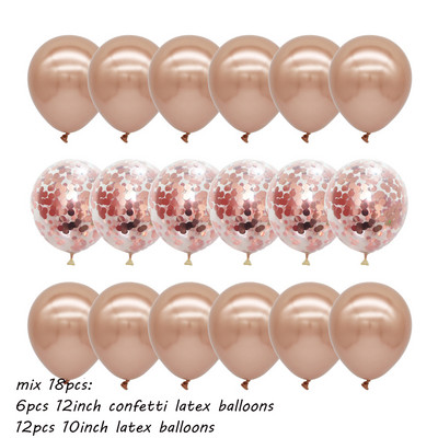 18db/szett metál arany ezüst fehér ballon születésnapi konfetti golyók léghélium ballon ramadán otthoni ünnepi parti kellékek