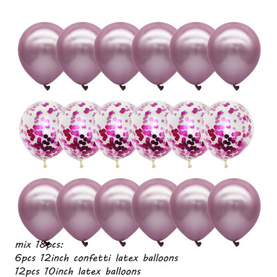 18db/szett metál arany ezüst fehér ballon születésnapi konfetti golyók léghélium ballon ramadán otthoni ünnepi parti kellékek