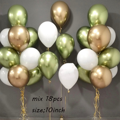 18db/szett metál arany ezüst fehér ballon születésnapi konfetti golyók léghélium ballon ramadán otthoni ünnepi parti kellékek