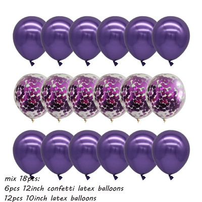 18db/szett metál arany ezüst fehér ballon születésnapi konfetti golyók léghélium ballon ramadán otthoni ünnepi parti kellékek