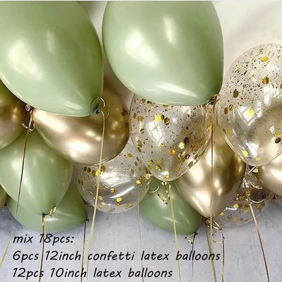 18db/szett metál arany ezüst fehér ballon születésnapi konfetti golyók léghélium ballon ramadán otthoni ünnepi parti kellékek