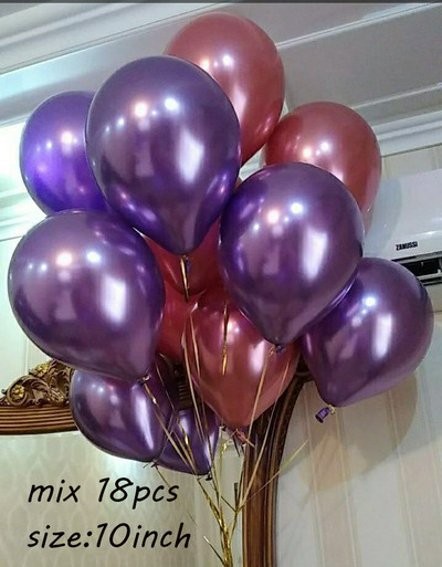 18db/szett metál arany ezüst fehér ballon születésnapi konfetti golyók léghélium ballon ramadán otthoni ünnepi parti kellékek