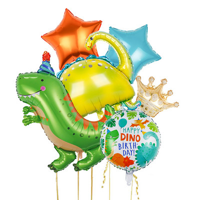 Decoratiune mare de dinozaur pentru ziua de nastere Baloane din folie pentru bebelusi balon de dinozaur Balon pentru ziua de nastere Decoratiuni pentru petrecere in jungla Globos pentru copii
