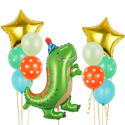 Decoratiune mare de dinozaur pentru ziua de nastere Baloane din folie pentru bebelusi balon de dinozaur Balon pentru ziua de nastere Decoratiuni pentru petrecere in jungla Globos pentru copii