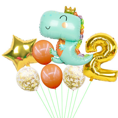 Decoratiune mare de dinozaur pentru ziua de nastere Baloane din folie pentru bebelusi balon de dinozaur Balon pentru ziua de nastere Decoratiuni pentru petrecere in jungla Globos pentru copii
