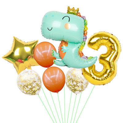 Decoratiune mare de dinozaur pentru ziua de nastere Baloane din folie pentru bebelusi balon de dinozaur Balon pentru ziua de nastere Decoratiuni pentru petrecere in jungla Globos pentru copii
