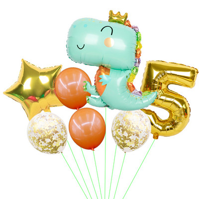Decoratiune mare de dinozaur pentru ziua de nastere Baloane din folie pentru bebelusi balon de dinozaur Balon pentru ziua de nastere Decoratiuni pentru petrecere in jungla Globos pentru copii