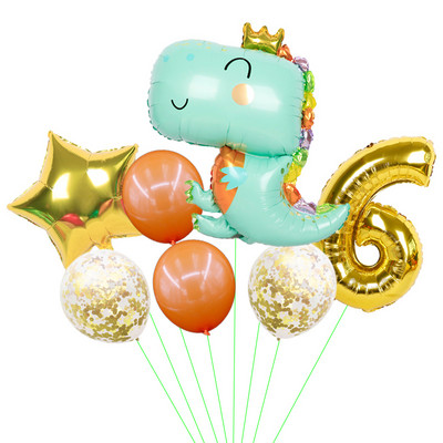 Decoratiune mare de dinozaur pentru ziua de nastere Baloane din folie pentru bebelusi balon de dinozaur Balon pentru ziua de nastere Decoratiuni pentru petrecere in jungla Globos pentru copii
