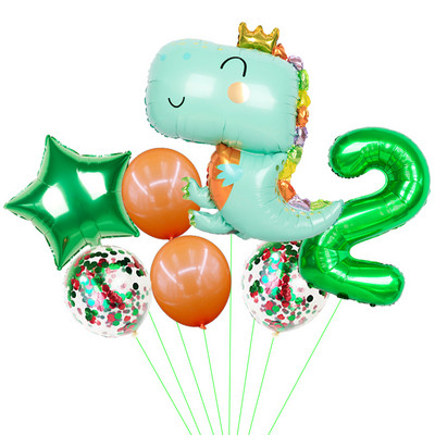 Decoratiune mare de dinozaur pentru ziua de nastere Baloane din folie pentru bebelusi balon de dinozaur Balon pentru ziua de nastere Decoratiuni pentru petrecere in jungla Globos pentru copii