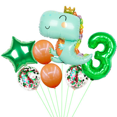 Decoratiune mare de dinozaur pentru ziua de nastere Baloane din folie pentru bebelusi balon de dinozaur Balon pentru ziua de nastere Decoratiuni pentru petrecere in jungla Globos pentru copii