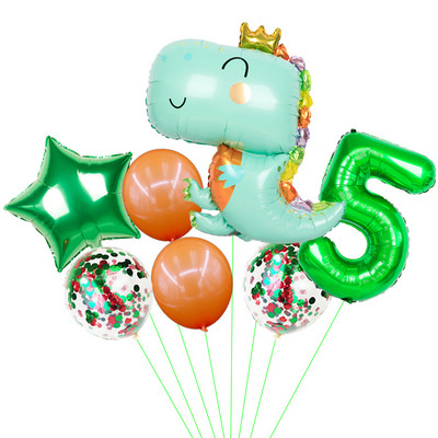 Decoratiune mare de dinozaur pentru ziua de nastere Baloane din folie pentru bebelusi balon de dinozaur Balon pentru ziua de nastere Decoratiuni pentru petrecere in jungla Globos pentru copii