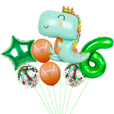 Decoratiune mare de dinozaur pentru ziua de nastere Baloane din folie pentru bebelusi balon de dinozaur Balon pentru ziua de nastere Decoratiuni pentru petrecere in jungla Globos pentru copii