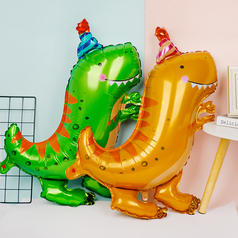Decoratiune mare de dinozaur pentru ziua de nastere Baloane din folie pentru bebelusi balon de dinozaur Balon pentru ziua de nastere Decoratiuni pentru petrecere in jungla Globos pentru copii