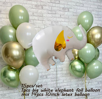 1σετ Μεγάλο μπαλόνι από ελάφι ζούγκλας για ενήλικες Παιδιά Διακόσμηση γενεθλίων Μπαλόνι με ζώα Baby Shower Safari Decor Supplies Globos