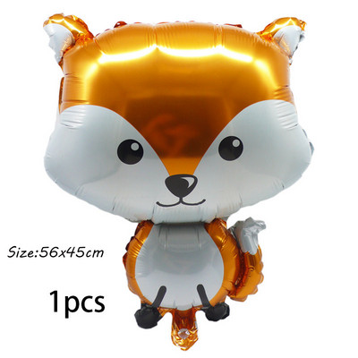 1σετ Μεγάλο μπαλόνι από ελάφι ζούγκλας για ενήλικες Παιδιά Διακόσμηση γενεθλίων Μπαλόνι με ζώα Baby Shower Safari Decor Supplies Globos