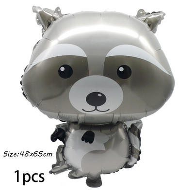 1σετ Μεγάλο μπαλόνι από ελάφι ζούγκλας για ενήλικες Παιδιά Διακόσμηση γενεθλίων Μπαλόνι με ζώα Baby Shower Safari Decor Supplies Globos