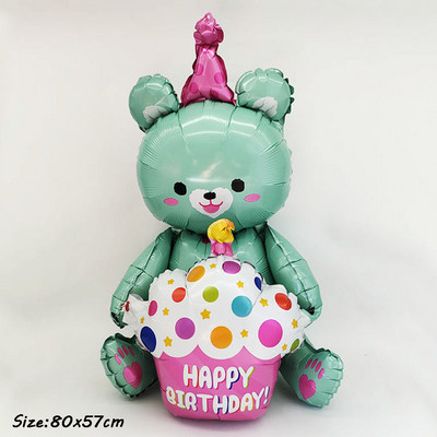 1σετ Μεγάλο μπαλόνι από ελάφι ζούγκλας για ενήλικες Παιδιά Διακόσμηση γενεθλίων Μπαλόνι με ζώα Baby Shower Safari Decor Supplies Globos