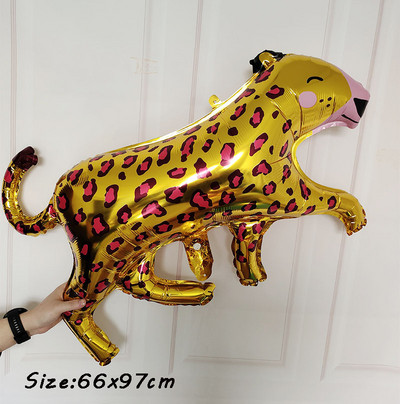 1σετ Μεγάλο μπαλόνι από ελάφι ζούγκλας για ενήλικες Παιδιά Διακόσμηση γενεθλίων Μπαλόνι με ζώα Baby Shower Safari Decor Supplies Globos