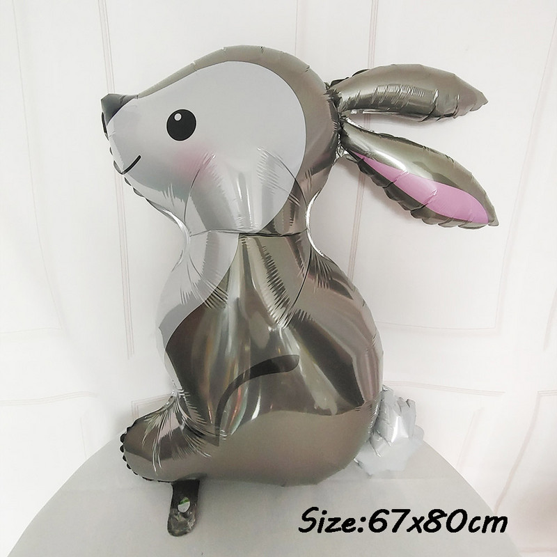 1σετ Μεγάλο μπαλόνι από ελάφι ζούγκλας για ενήλικες Παιδιά Διακόσμηση γενεθλίων Μπαλόνι με ζώα Baby Shower Safari Decor Supplies Globos