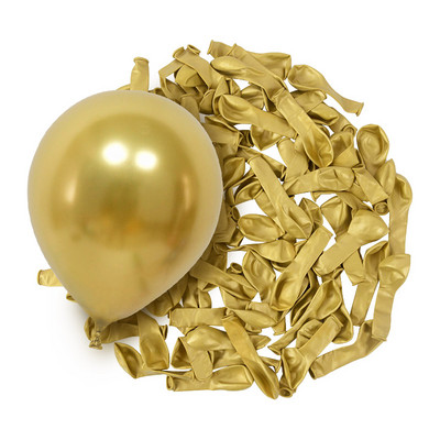 50 gab 5 collu zelta hroma metālisks lateksa balons Daudz laimes dzimšanas dienā kāzu ballītes balonu dekorēšanai bērnu dušas dekorēšanas piederumi