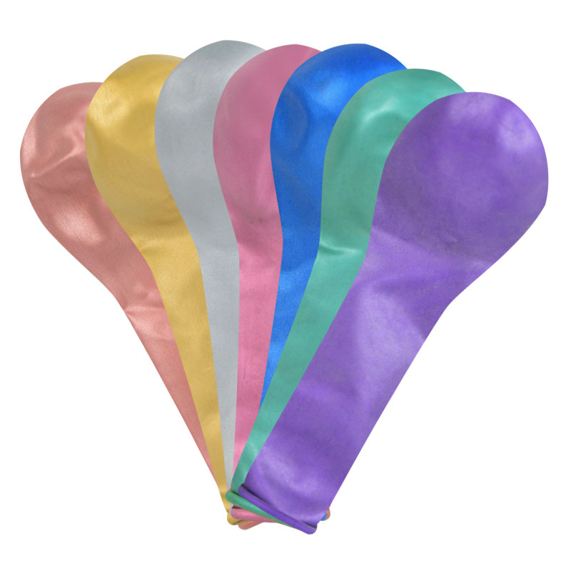 50 gab 5 collu zelta hroma metālisks lateksa balons Daudz laimes dzimšanas dienā kāzu ballītes balonu dekorēšanai bērnu dušas dekorēšanas piederumi