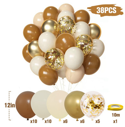 10/38 buc. Baloane confetti Macaron Balon din latex Decor pentru petrecere de aniversare pentru copii Aniversare de nunta Rechizite pentru petrecerea de bebeluși Globos