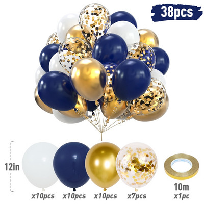 10/38 buc. Baloane confetti Macaron Balon din latex Decor pentru petrecere de aniversare pentru copii Aniversare de nunta Rechizite pentru petrecerea de bebeluși Globos