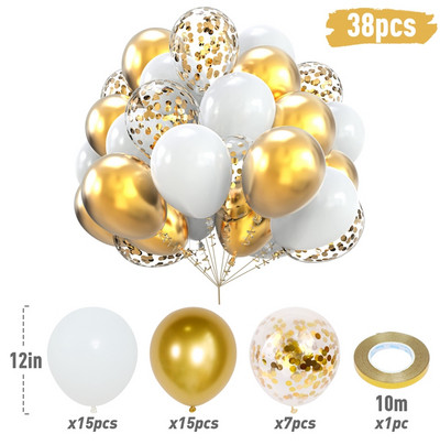 10/38 buc. Baloane confetti Macaron Balon din latex Decor pentru petrecere de aniversare pentru copii Aniversare de nunta Rechizite pentru petrecerea de bebeluși Globos