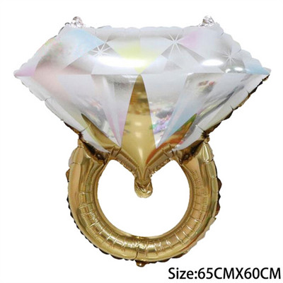 Dimanta Gredzens Balons Hēlija Folija Baloni Valentīndienas ballītei Kāzu Dekorācijas Dzimšanas dienas Bērnu duša Mariage Supplies Dāvana