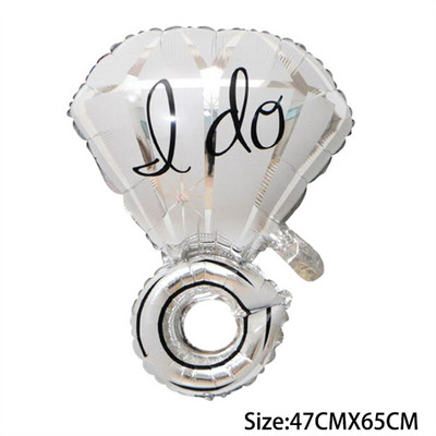 Dimanta Gredzens Balons Hēlija Folija Baloni Valentīndienas ballītei Kāzu Dekorācijas Dzimšanas dienas Bērnu duša Mariage Supplies Dāvana