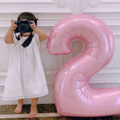 40 hüvelykes pasztell babakék rózsaszín fóliaszámú léggömb 1 2 3 4 5 6 7 8 9 születésnapi parti babaváró esküvői dekorációs fesztivál ballon