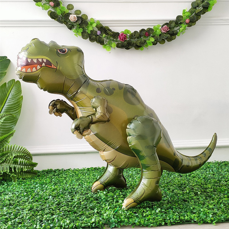 4D hiiglaslik kokkupanek Dinosauruse fooliumist õhupallid Loomade õhupallid Laste dinosauruste sünnipäevapeo kaunistused õhupallid poisid, lapsed mänguasjad