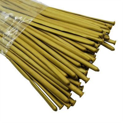 10/30/50/100db hosszú fényes fém csavart latex léggömbök varázslatos vastag csíkos fém színű felfújható gömbök születésnapi parti dekoráció