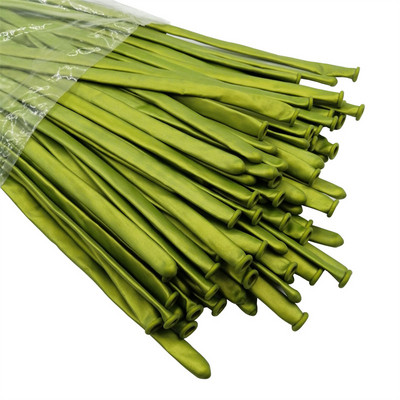 10/30/50/100db hosszú fényes fém csavart latex léggömbök varázslatos vastag csíkos fém színű felfújható gömbök születésnapi parti dekoráció