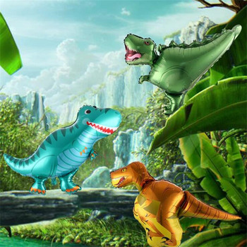 Μεγάλο Jurassic Dinosaur Birthday Party Decoration Foil Balloons Balloon Animal Baby Shower Helium Globos Standing Cartoon Dragon