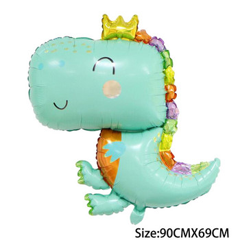 Μεγάλο Jurassic Dinosaur Birthday Party Decoration Foil Balloons Balloon Animal Baby Shower Helium Globos Standing Cartoon Dragon